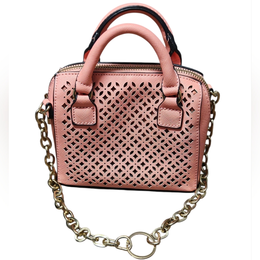 Pink Mini Satchel with Cutout Design